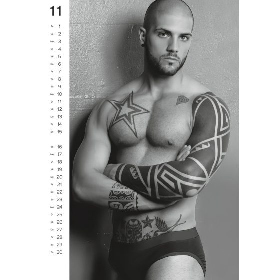 Nude Men's Calendar - 2025 (1pc)