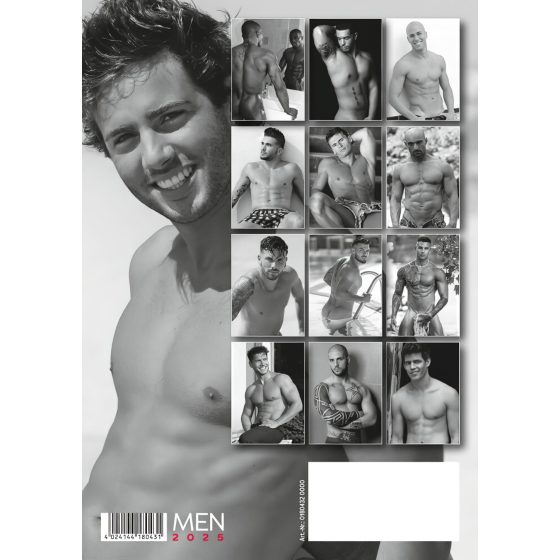 Nude Men's Calendar - 2025 (1pc)