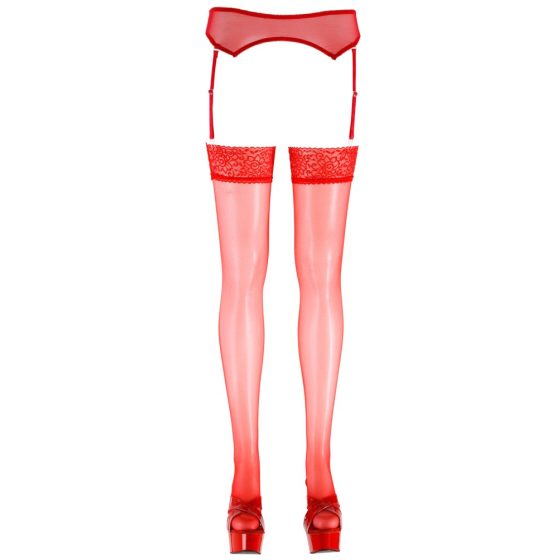 Cottelli - Lace Stockings (Red)