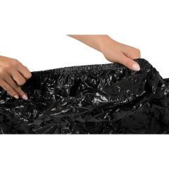 Shiny Fitted Sheet - 220 x 220cm (Black)