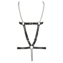 ZADO - Leather Chain Harness Bodysuit - Black (S-L)
