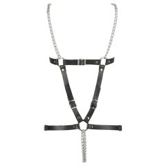 ZADO - Leather Chain Harness Bodysuit - Black (S-L)