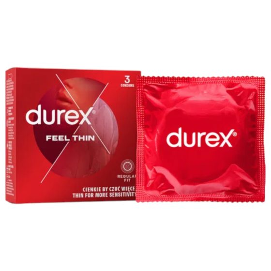 Durex Feel Thin - Real Feel Condoms (3 pcs)