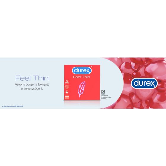 Durex Feel Thin - Real Feel Condoms (3pcs)