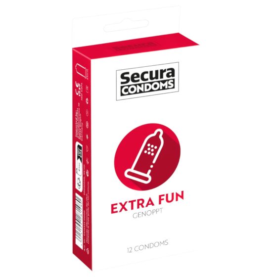 Secura Extra Fun - Dotted Condoms - 53mm (12 Pack)