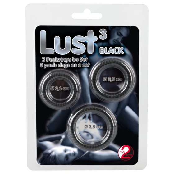 You2Toys - Desire Cock Ring Trio - Black