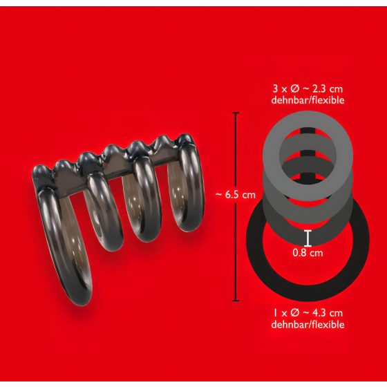 Bad Kitty - Spiked Quadruple Penis Ring