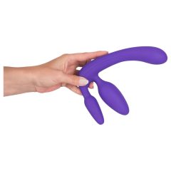 Triple Strapless Strap-On Dildo (Purple)