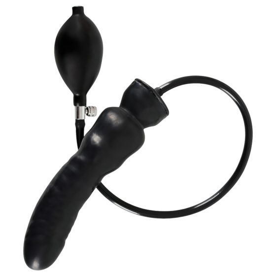 Inflatable Latex Dildo (Black)