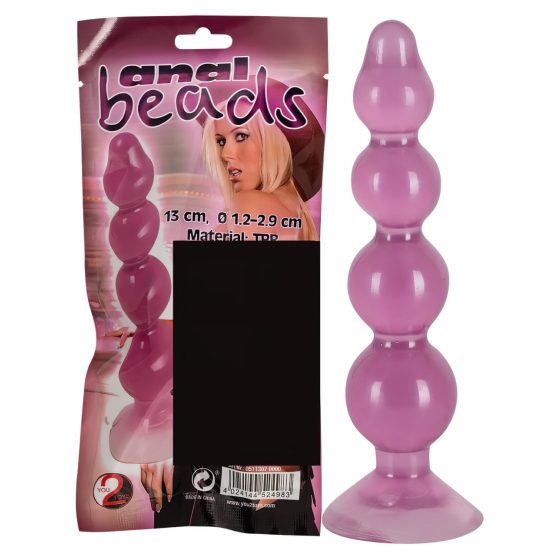 You2Toys - Suction Cup Anal Beads (Purple)