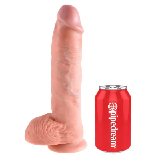 King Cock 10 Inch Large Dildo - Natural