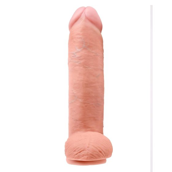 King Cock 12 Inch Large Dildo - Natural