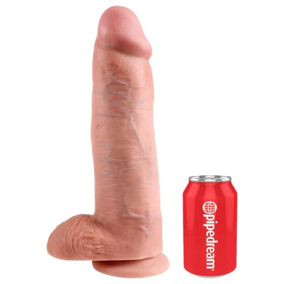 King Cock 12 Inch Large Dildo - Natural