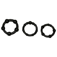 You2Toys - Be Hard! Penis Rings Set - Black (3pcs)