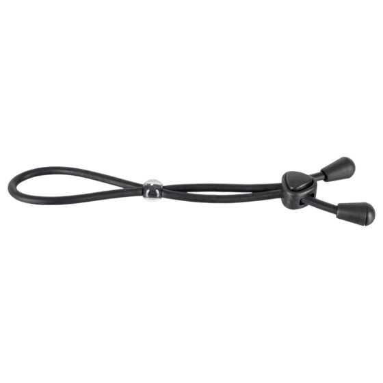 Bad Kitty - Silicone Testicle and Penis Strap (Black)