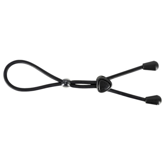 Bad Kitty - Silicone Testicle and Penis Strap (Black)