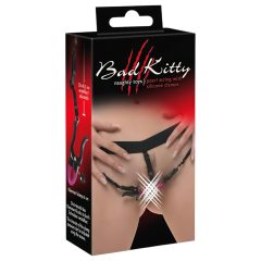   Bad Kitty - Crotchless Clamps with Panties - Purple-Black (S-L)