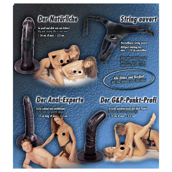 You2Toys - Strap-On Dildo Set - Black