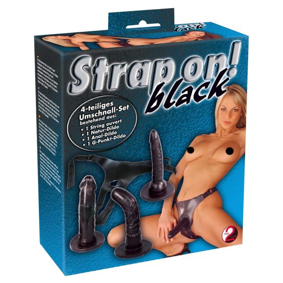 You2Toys - Strap-On Dildo Set - Black