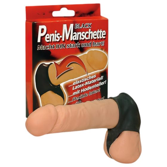 You2Toys - Latex Penis and Scrotum Sleeve - Black