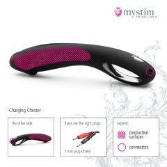 mystim Charging Chester - Silicone Electro Dildo