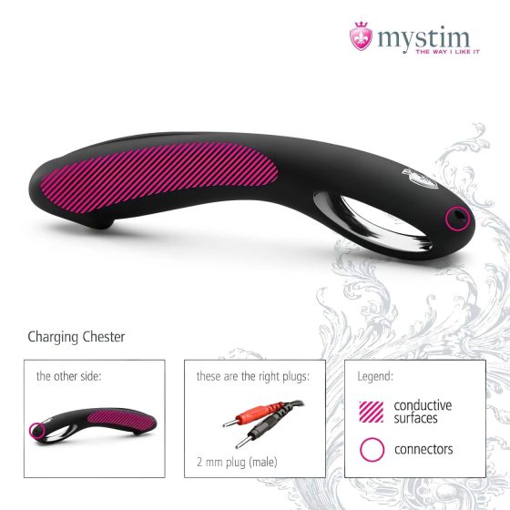 Mystim Charging Chester - Silicone Electro Dildo