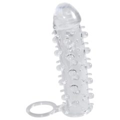 Penis Sleeve with Testicle Ring - Crystal Skin