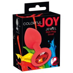 Colorful JOY - Silicone Anal Plug - Small (Red)