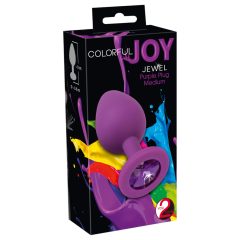 Colorful JOY - silicone anal plug - medium (purple)