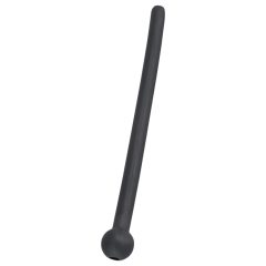 Hollow Silicone Urethral Dilator Dildo (Black)