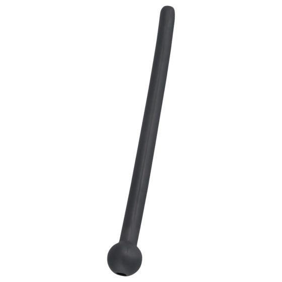 Hollow Silicone Urethral Dilator Dildo (Black)