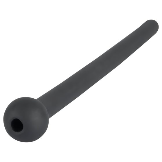 Hollow Silicone Urethral Dilator Dildo (Black)