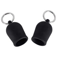 Black Velvet - Metal Ring Nipple Enhancer (Black)