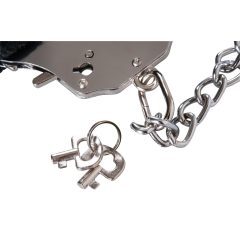 You2Toys - Plush Handcuffs with Long Chain - Black