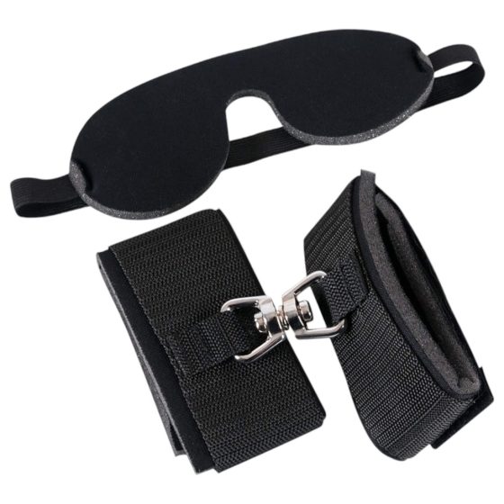 Bad Kitty - Handcuffs and Blindfold (Black)