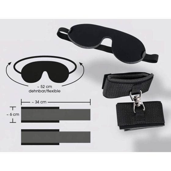 Bad Kitty - Handcuffs and Blindfold (Black)