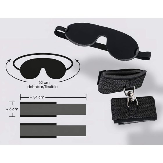 Bad Kitty - Handcuffs and Eye Mask (Black)