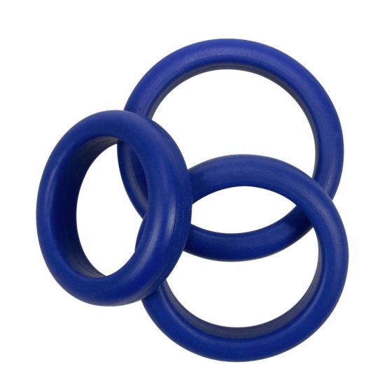 You2Toys - Trio of thick-walled silicone cockrings (blue)