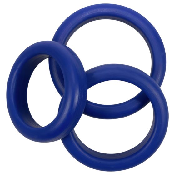 / You2Toys - Thick-Walled Silicone Ring Trio (Blue)