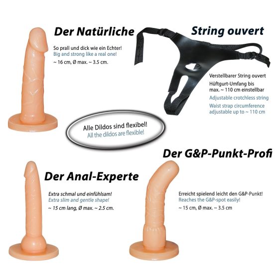 You2Toys - Strap-On Dildo Set - Natural