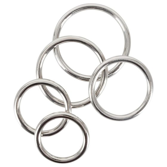 Bad Kitty - Metal Penis Ring Set (5-piece)