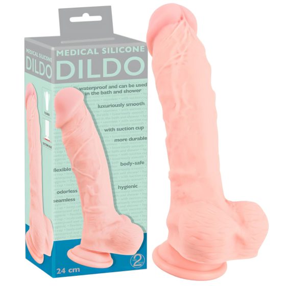 Medical Silicone Dildo (24cm) - Natural