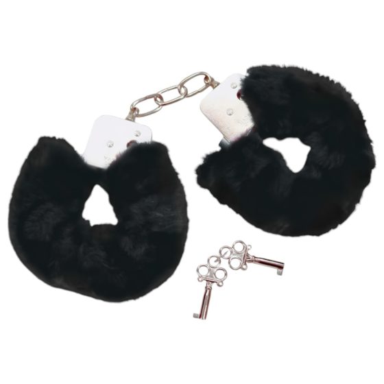 Bad Kitty - Plush Handcuffs - Black