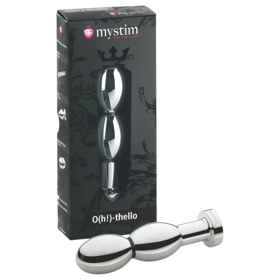 Mystim O(h!)-thello - Silver Electro Spherical Anal Plug