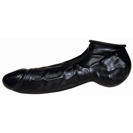 You2Toys - Latex Penis and Testicle Sheath (Black) - Be Bizarre