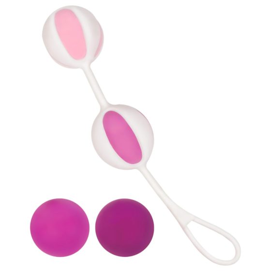 Geisha Balls 2 - Adjustable Kegel Ball Set (Pink-White)