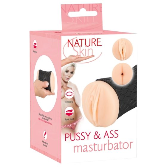 Nature Skin - Realistic Vagina and Butt Masturbator (Natural-Black)