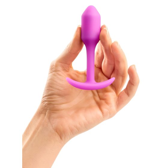 b-vibe Snug Plug 1 - anal plug with internal weight (55g) - pink