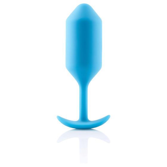 b-vibe Snug Plug 3 - double ball anal plug (180g) - blue