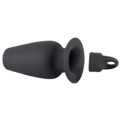   You2Toys - Lust Tunnel - Hollow Anal Expander Dildo with Plug (Black)